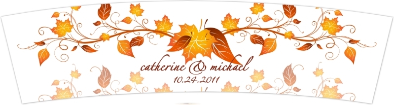 Fall Wedding Candle Vellum Wraps