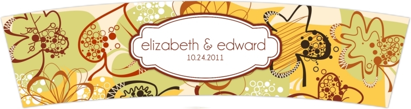 Fall Wedding Candle Vellum Wraps