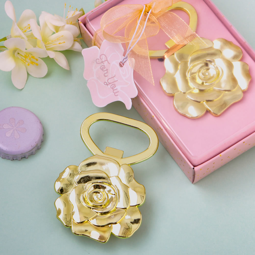 Champagne Gold Rose Bottle Opener 326-WINE