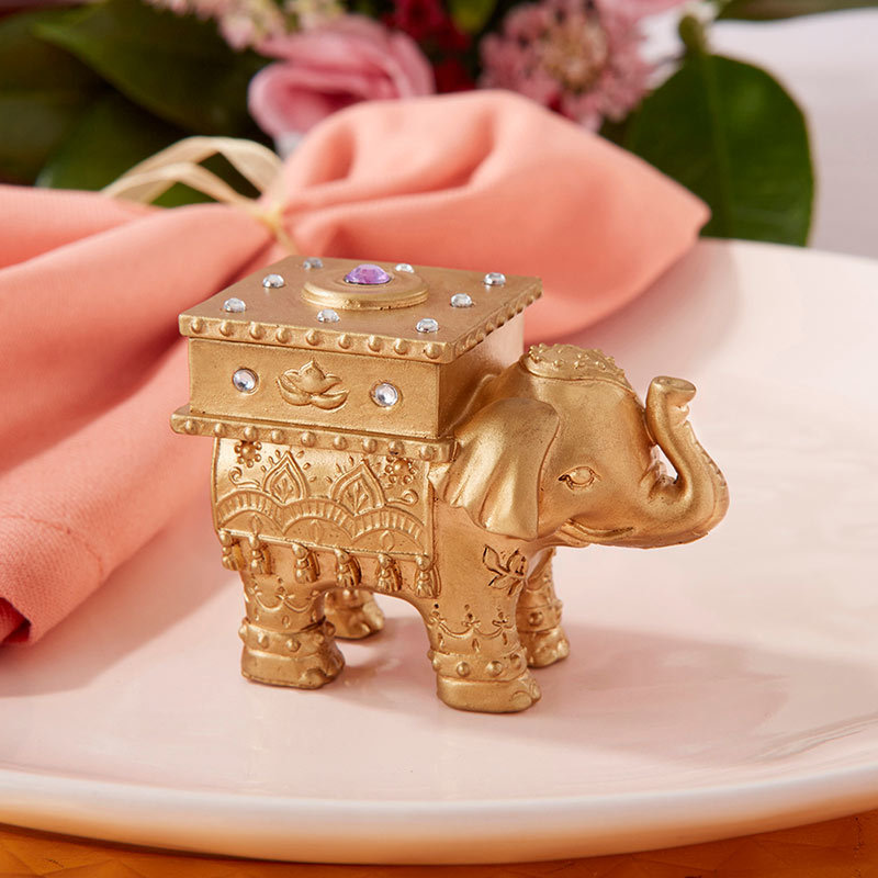 Lucky Golden Elephant Trinket Box 202-IF