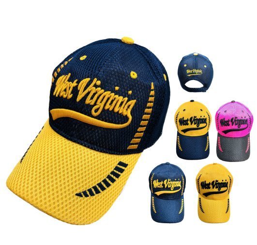 West Virginia Air Mesh HAT-12 piece pack
