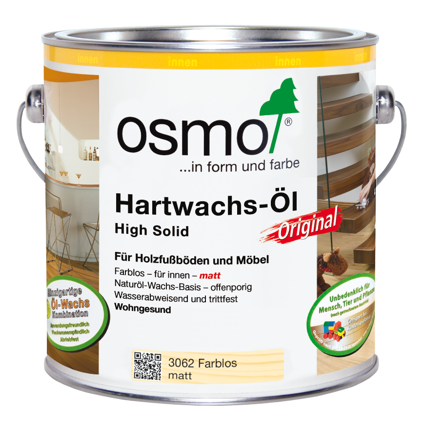 OSMO Hartwachs-Öl 3062 Farblos Matt, 2,5 L 207260123