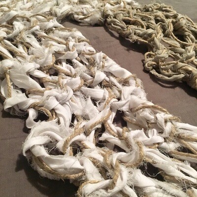 Arm Knitted Neck Ornament / Scarf | Linen & Fabric