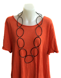 Necklace | Circles | Black | Silicone | Medium