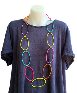 Necklace | Circles | Coloured | Silicone | Medium