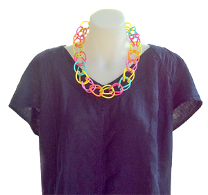 Necklace | Weave | Coloured | Hand Woven | Silicone | Short