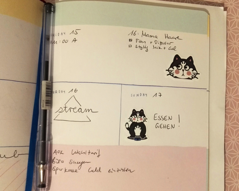 Keki Stickersheet - Cute "Keki the Cat" Planner Stickers