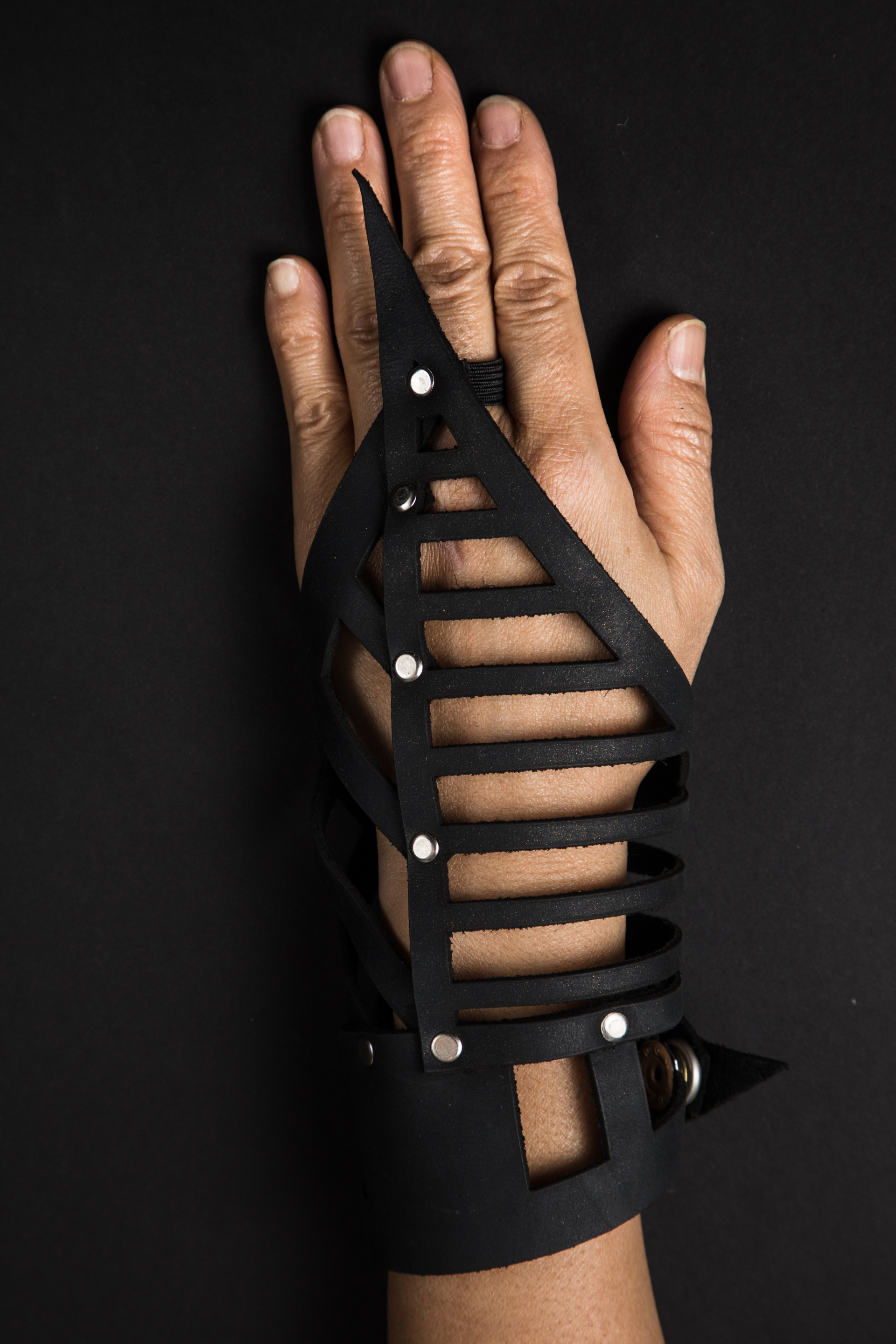 leather bracelet-left hand (one of kind)