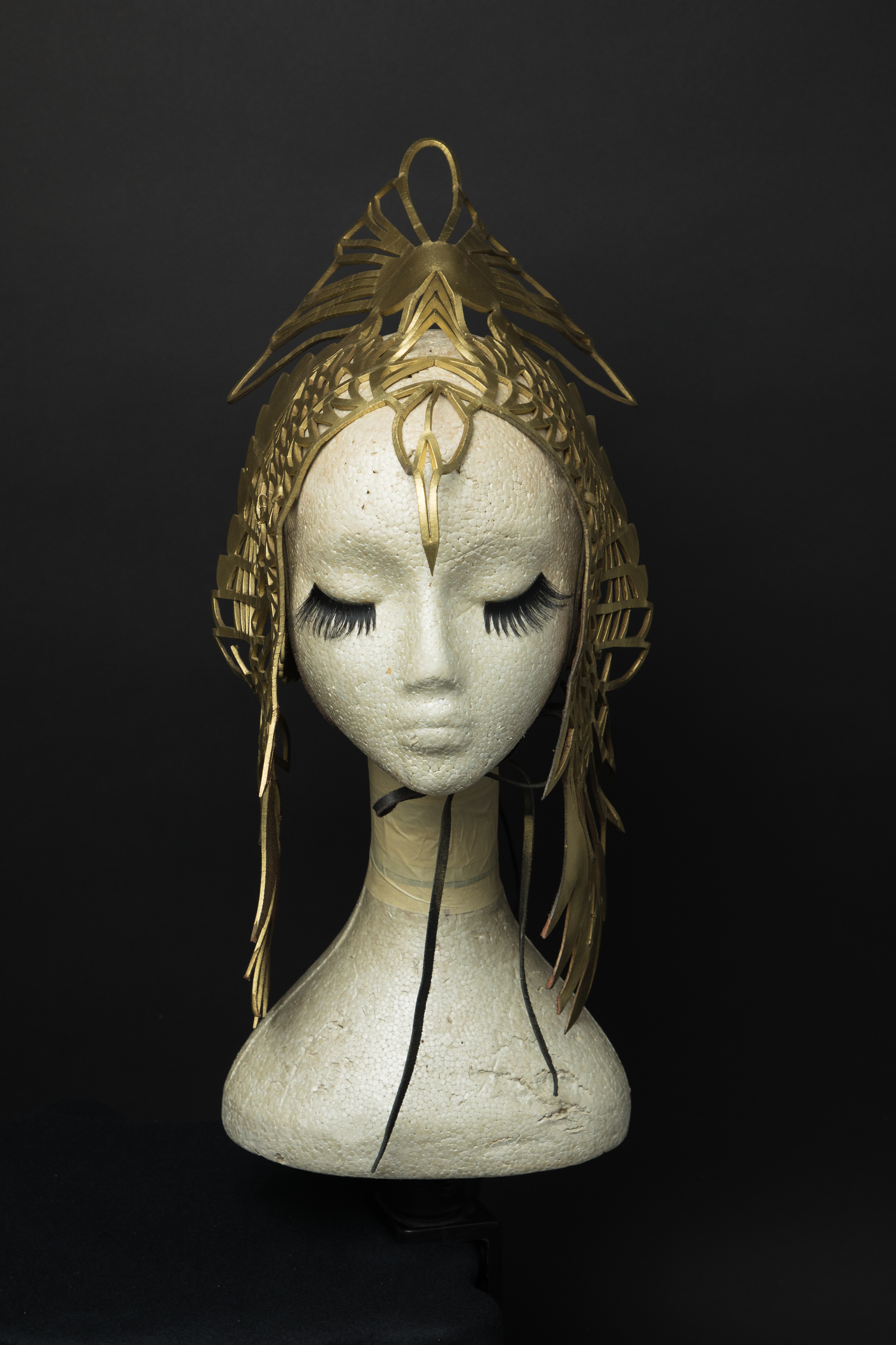 Phoenix gold leather headdress