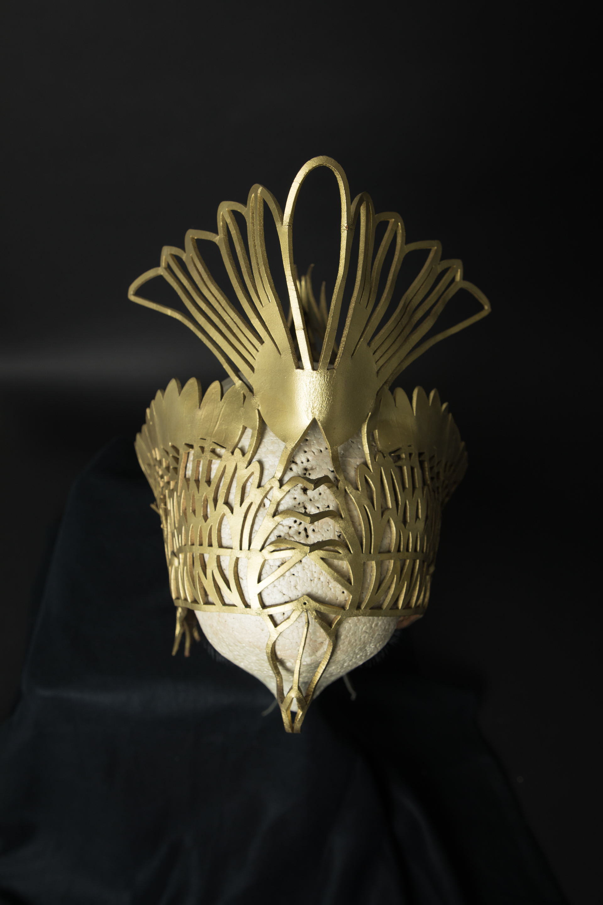 Phoenix gold leather headdress