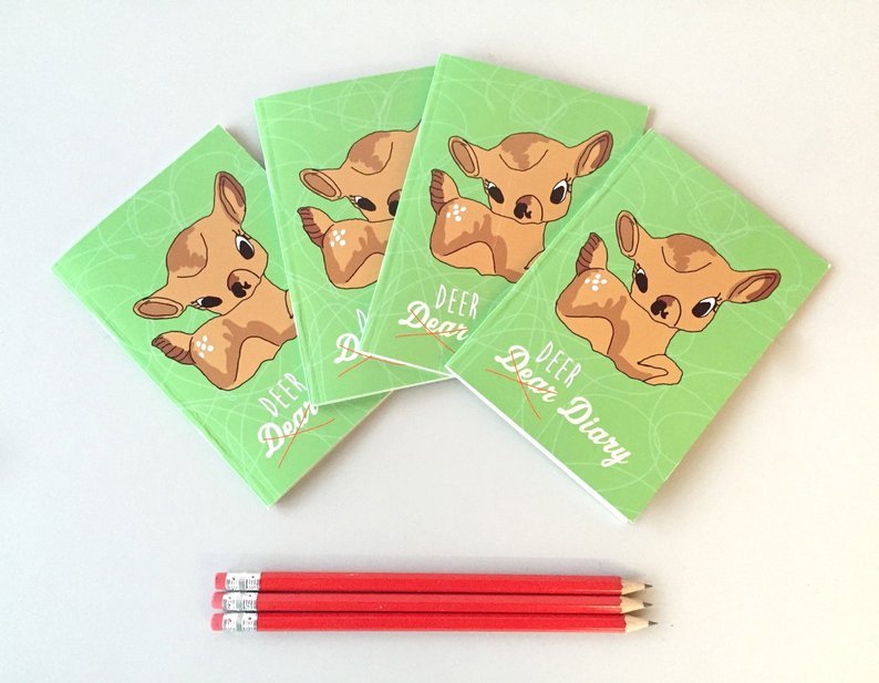 Cute Deer A6 plain notepad 00015