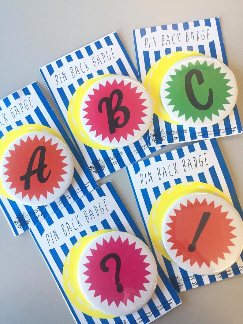 Alphabet Initial Badge