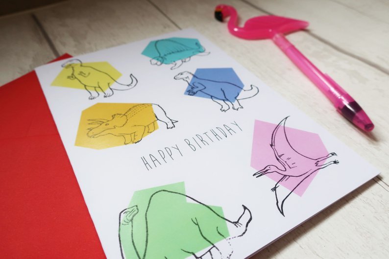 Dinosaur birthday card