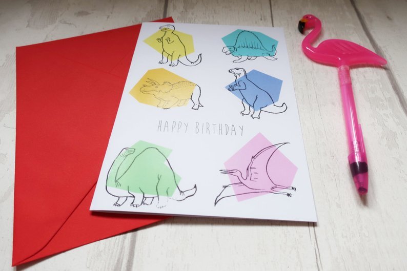 Dinosaur birthday card