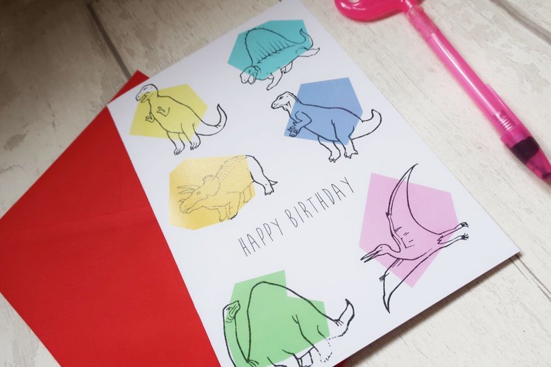 Dinosaur birthday card
