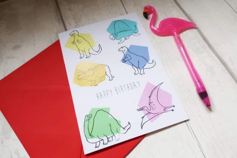 Dinosaur birthday card