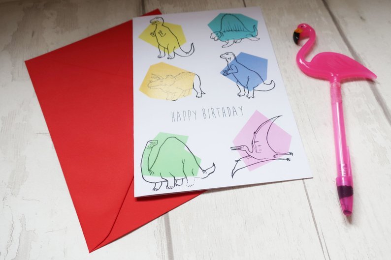 Dinosaur birthday card