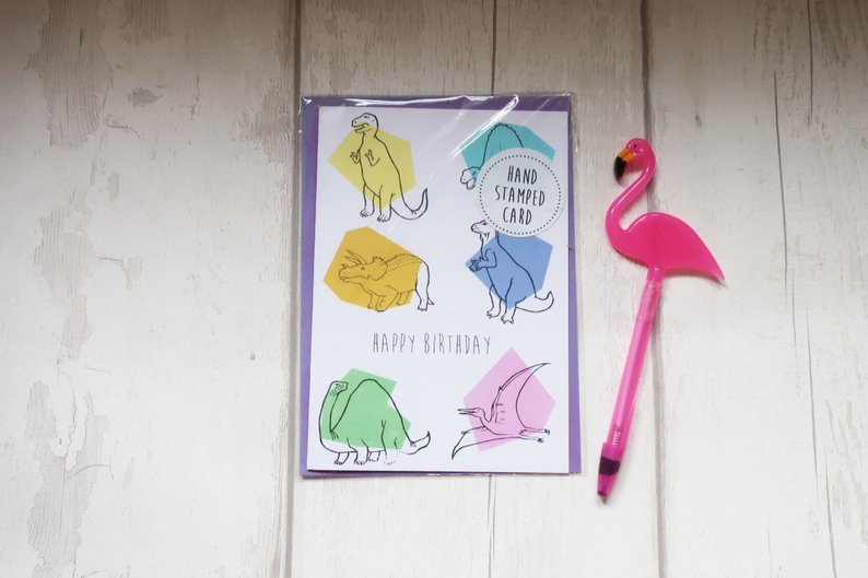 Dinosaur birthday card