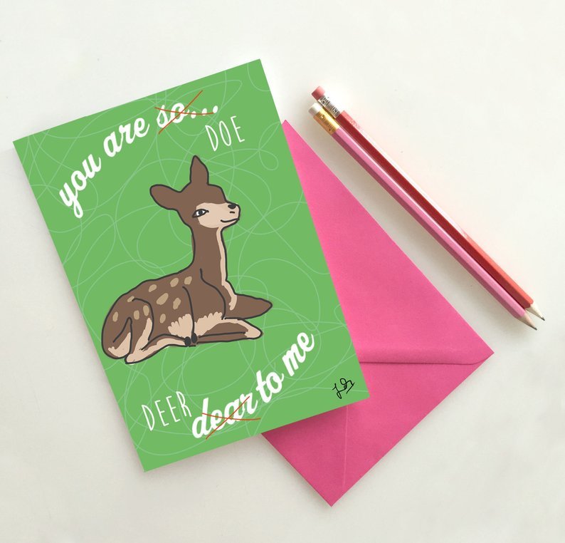 Cute deer love card 00035