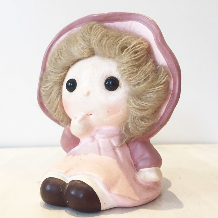 Vintage small girl money box