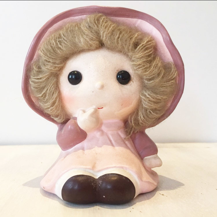 Vintage small girl money box 00040