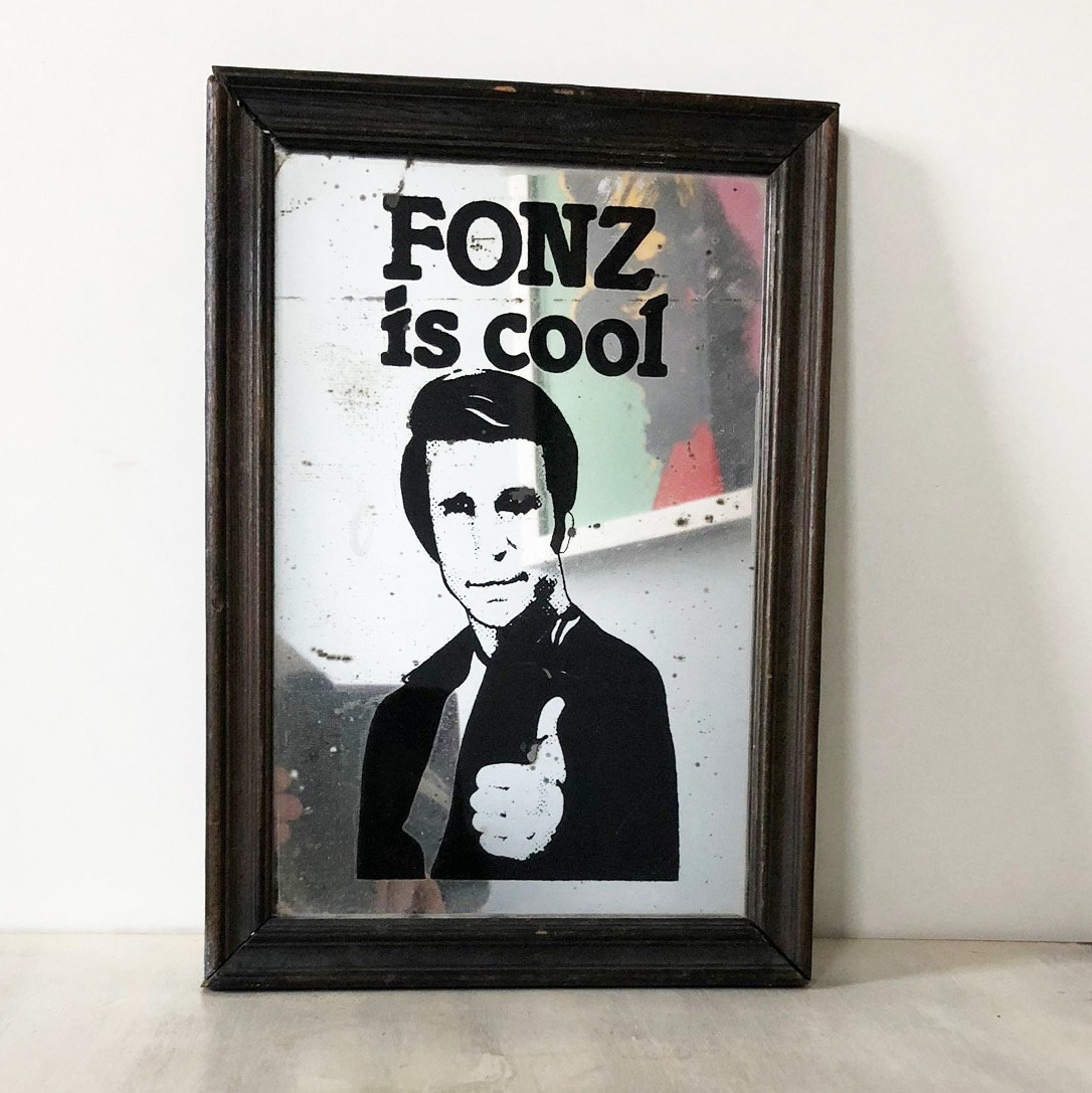 Vintage "The Fonz" picture mirror