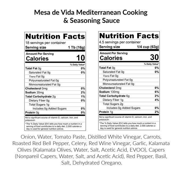 Mediterranean Cooking and Seasoning Sauce