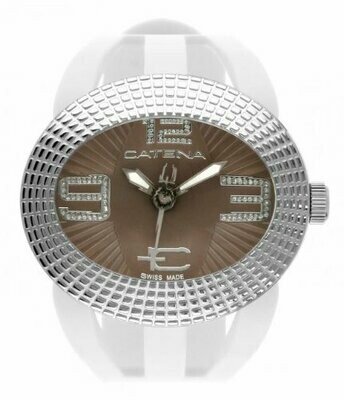 Swisspace S904LMA03 - Orologio da polso da donna, cinturino in plastica colore bianco Swisspace S904LMA03 - Orologio da polso da donna, cinturino in plastica colore bianco