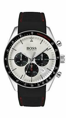 BOSS Trophy 1513627 - Orologio da uomo al quarzo, in acciaio INOX e gomma BOSS Trophy 1513627 - Orologio da uomo al quarzo, in acciaio INOX e gomma