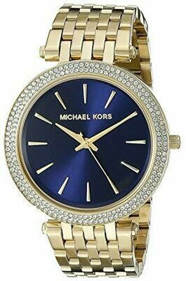 Michael Kors MK3406 - Orologio Darci da Donna, Placcato Oro, con quadrante Blu Marino, con Scatola Michael Kors MK3406 - Orologio Darci da Donna, Placcato Oro, con quadrante Blu Marino, con Scatola