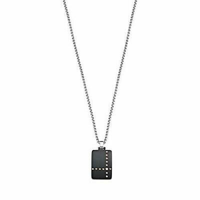 COLLANA Uomo MORELLATO Cross SKR29 Acciaio Nero BRILLANTINO piastrina originale COLLANA Uomo MORELLATO Cross SKR29 Acciaio Nero BRILLANTINO piastrina originale
