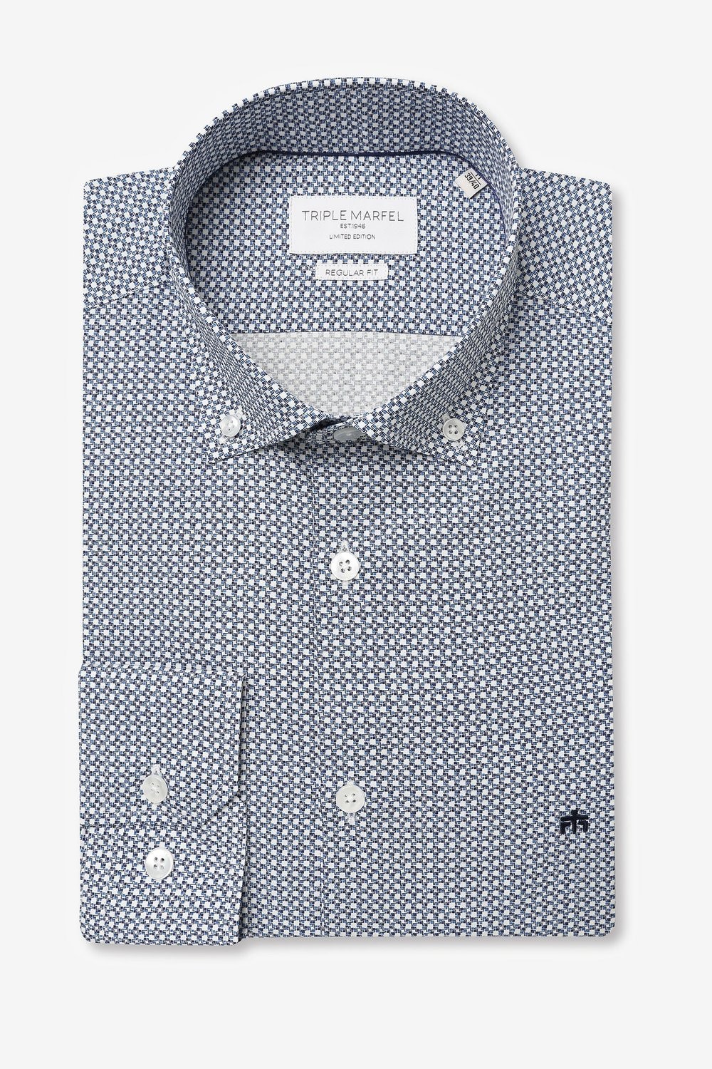 CAMISA AZUL MICRO PADRÃO