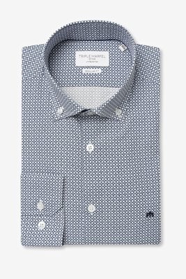 CAMISA AZUL MICRO PADRÃO