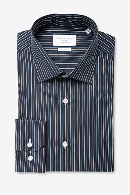 CAMISA RISCAS AZUL E BRANCA
