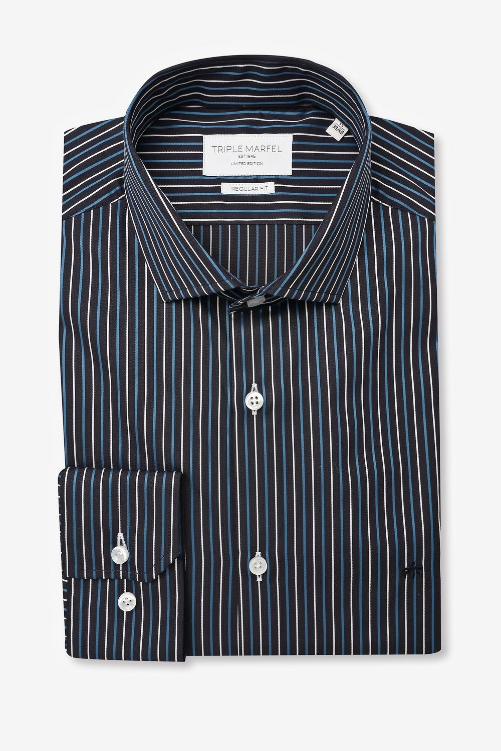 CAMISA RISCAS AZUL E BRANCA