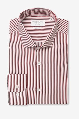 CAMISA RISCAS VERMELHA E BRANCA