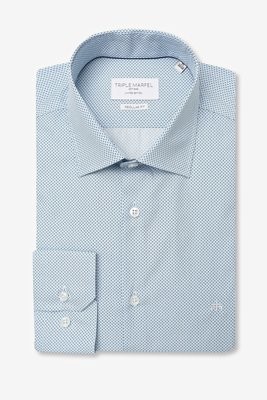 CAMISA ESTAMPADA AZUL CLARA