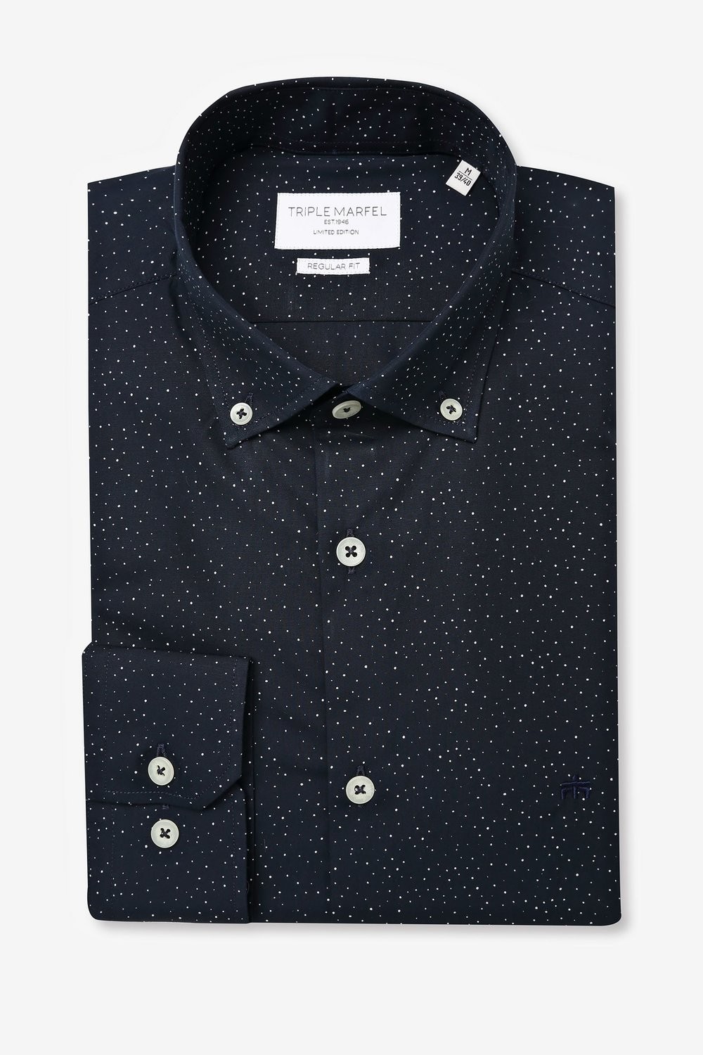 CAMISA AZUL MARINHO PINTAS