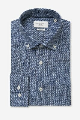 CAMISA AZUL ESTAMPADA