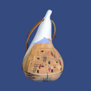 Pueblo Dwelling Clay Gourd Pueblo Dwelling Clay Gourd