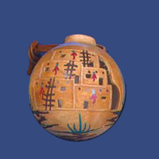 Ball with Carved Pueblo Design Ball with Carved Pueblo Design