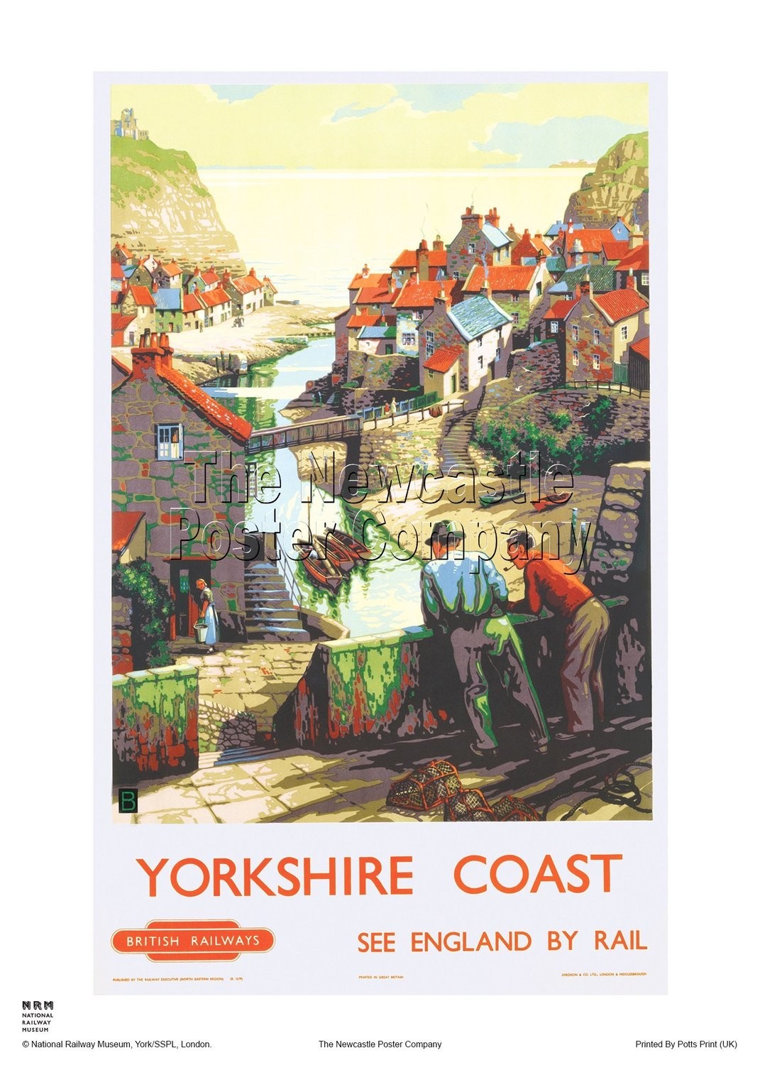 Art Ad Scarborough British Railways Train Rail Travel Poster Print