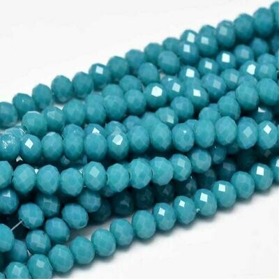 100 x 6mm Light Coral Crystal Glass Faceted Beads Rondelle