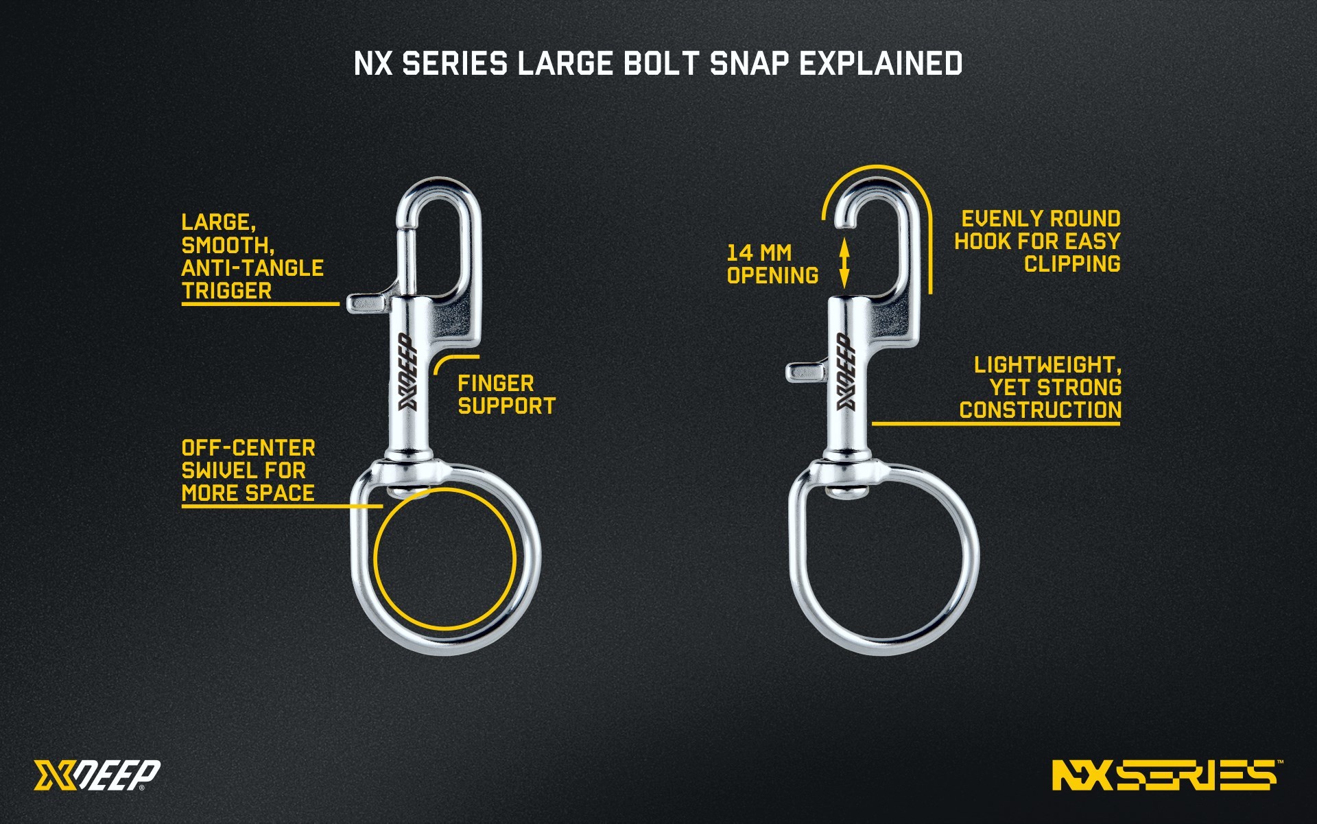 Xdeep Bolt Snap Karabiner Gross