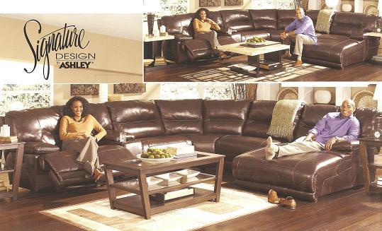 6 Pc Left Chaise Exhilaration Chocolate Sectional Set