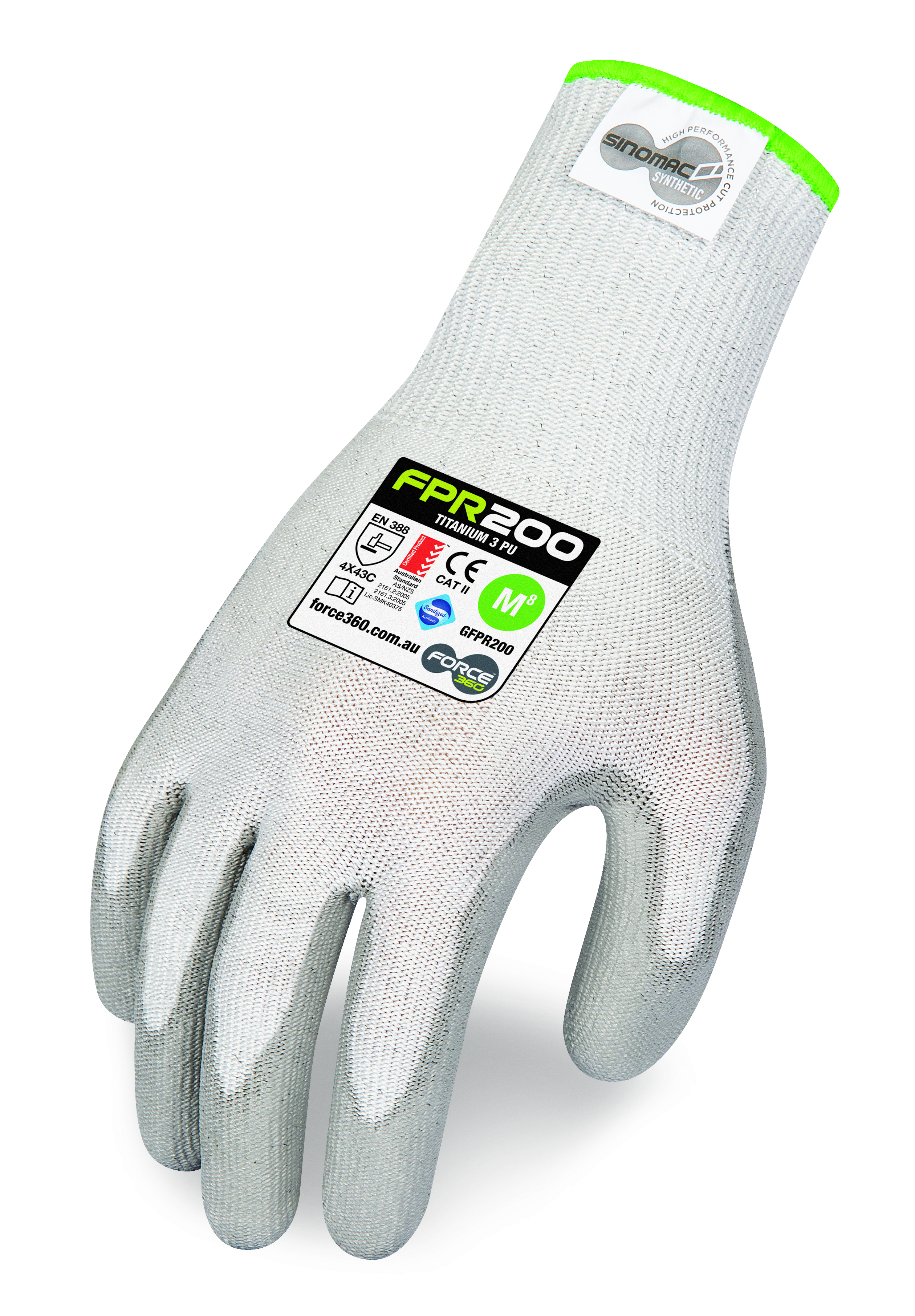 GFPR200 Force360 Titanium 3 Cut 3/Level C PU Glove 00091