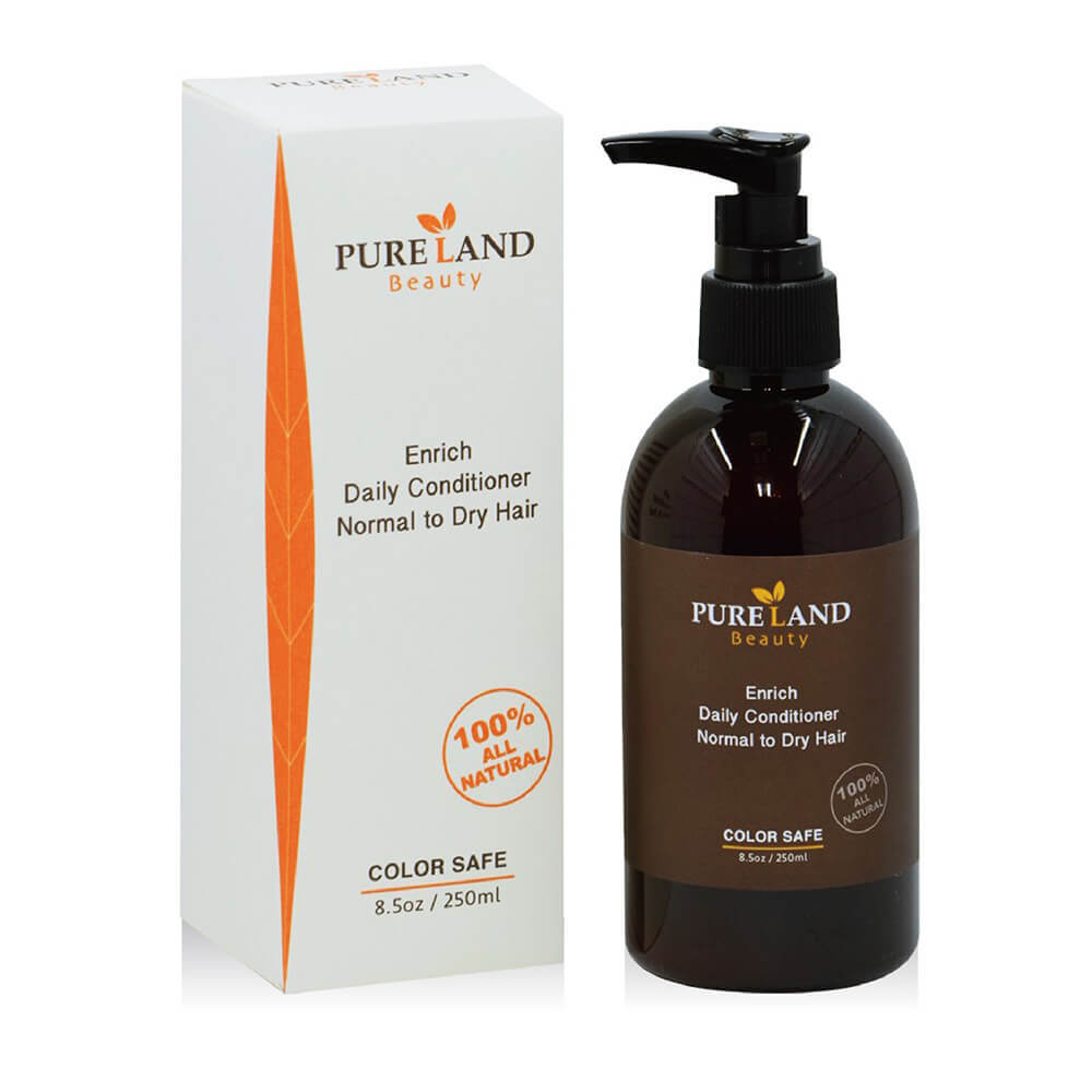 Pureland Beauty Harmony Cleansing Dew and Enrich Daily Conditioner Set - All Natural, for Normal to Dry Scalp, All Hair Types Women & Men - Safe for Color Treated Hair
