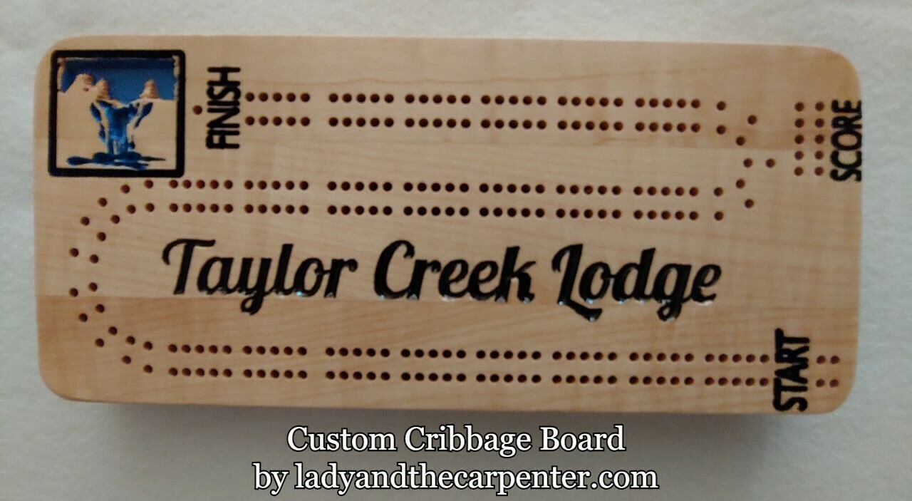 Cribbage Board - logo custom Cribbage Board - logo custom