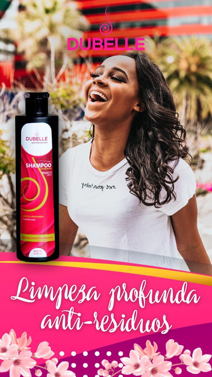 DUBELLE Kit composto por 500 ml de shampoo anti-resíduos e 500 ml de gloss