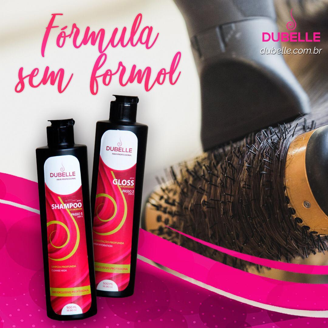 DUBELLE Kit composto por 500 ml de shampoo anti-resíduos e 500 ml de gloss